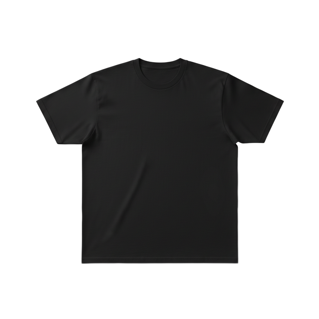 Front view of a minimalist classic white t-shirt with a relaxed fit, soft cotton fabric, and subtle ribbed neckline