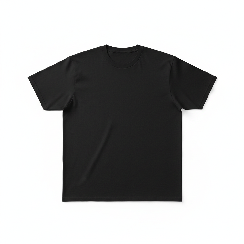 Front view of a minimalist classic white t-shirt with a relaxed fit, soft cotton fabric, and subtle ribbed neckline
