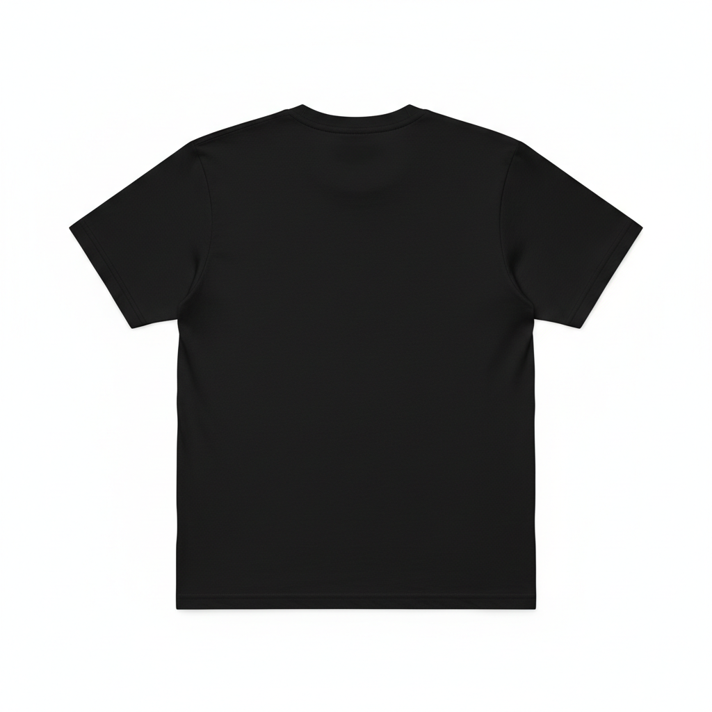 Front view of a minimalist classic white t-shirt with a relaxed fit, soft cotton fabric, and subtle ribbed neckline